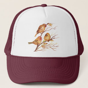 Kute Little Waterverf Sparrow Garden Birds Trucker Pet