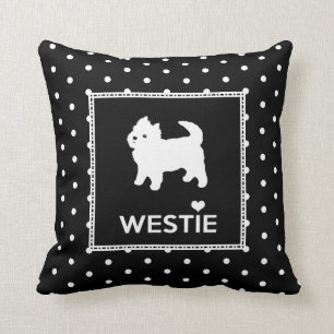 Kute Little Westie - West Highland White Terrier Kussen