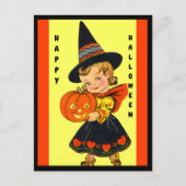 Kute Little Witch, Mooie Halloween  Briefkaart (Voorkant)