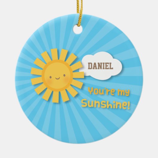 Kute Little You are my Sunshine Ornament (Voorkant)