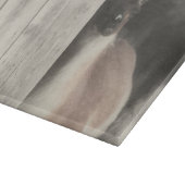 Kute Llama in Barn in zwart-wit Snijplank (Hoek)