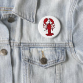 Kute Lobster Nautical strand button pin (In situ)