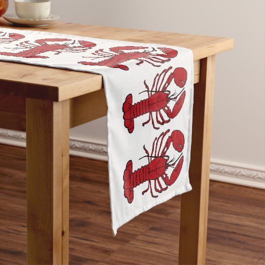 Kute Lobster Nautical strand table runner Lange Tafelloper (Voorbeeld)