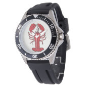 Kute Lobster Nautical strand watch Horloge (Gekanteld)