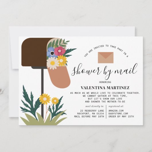 Kute long Distance Spring Floral Baby shower Kaart (Voorkant)