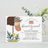 Kute long Distance Spring Floral Baby shower Kaart (Staand voorkant)