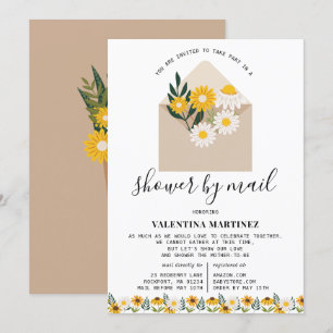 Kute long Distance Spring Floral Baby shower Kaart