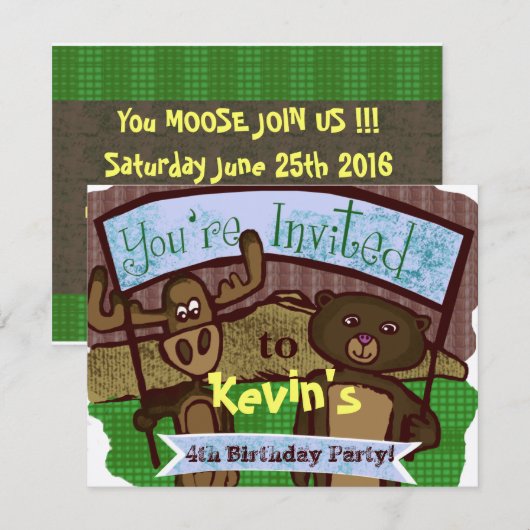 Kute los en beer kaart (Voorkant / Achterkant)