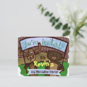 Kute los en beer kaart (Staand voorkant)