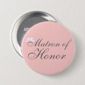 Kute love bird Matron of Honor Ronde Button 7,6 Cm (Voorkant /achterkant)