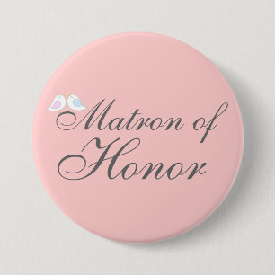 Kute love bird Matron of Honor Ronde Button 7,6 Cm