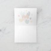 Kute Love Heart Drawing Heart Heart Kunstkunst Des Bedankkaart (Binnen)