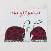 Kute luibugs en mistletoe briefkaart (Voorkant)