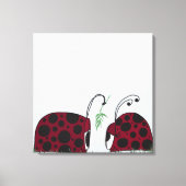 Kute luibugs en mistletoe canvas afdruk (Voorkant)