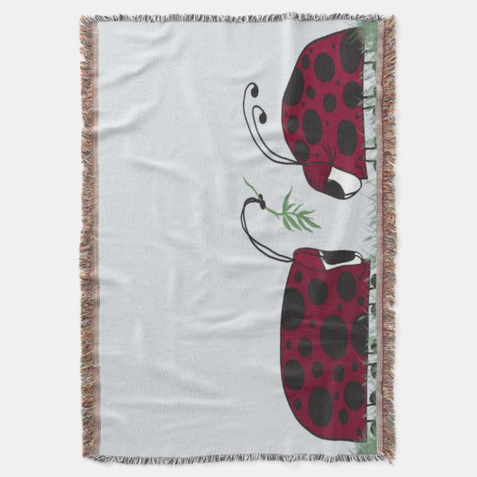 Kute luibugs en mistletoe deken (Voorkant Verticaal)