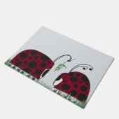 Kute luibugs en mistletoe deurmat (Schuin)
