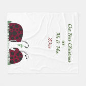 Kute luibugs en mistletoe fleece deken (Voorkant (Horizontaal))