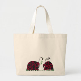 Kute luibugs en mistletoe grote tote bag