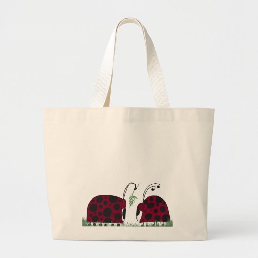 Kute luibugs en mistletoe grote tote bag (Voorkant)