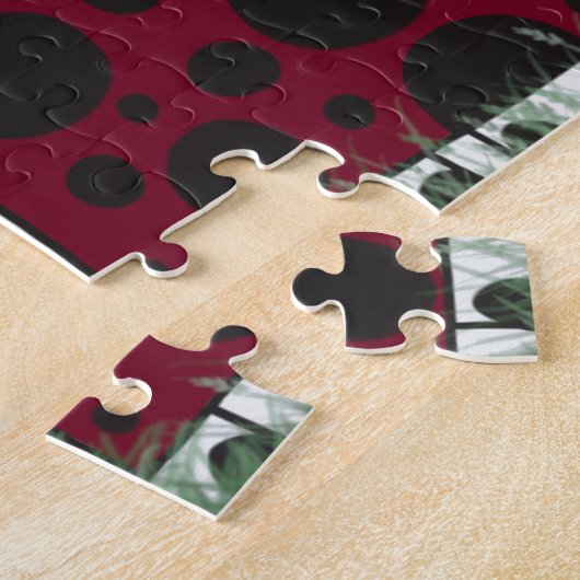 Kute luibugs en mistletoe legpuzzel (Zijkant)