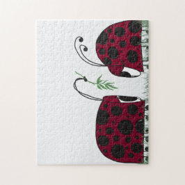Kute luibugs en mistletoe legpuzzel