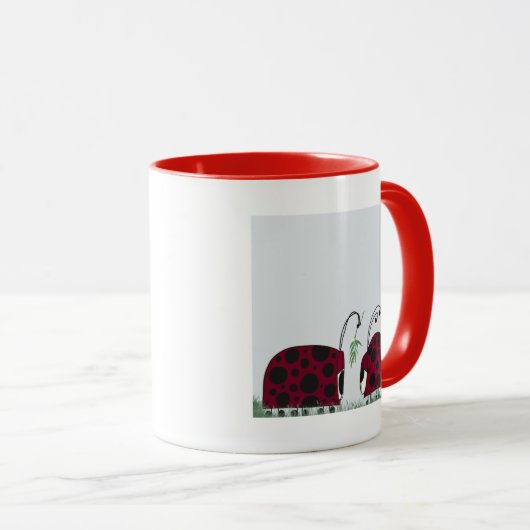 Kute luibugs en mistletoe mok (Voorkant rechts)