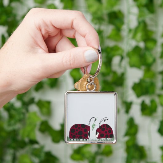 Kute luibugs en mistletoe sleutelhanger (Hand)