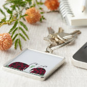 Kute luibugs en mistletoe sleutelhanger (Zijkant)