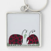 Kute luibugs en mistletoe sleutelhanger (Voorkant)