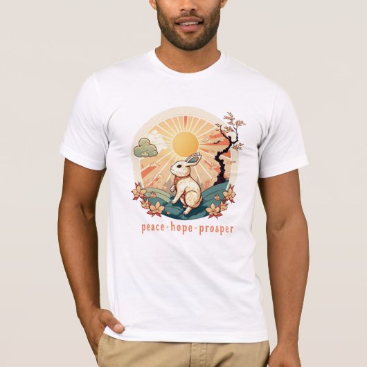 Kute, Lunar nieuwjaar, Jaar van het konijn T-shirt (Voorkant)