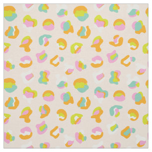 Kute luopard Print Cheetah Spots Pattern Pink Stof