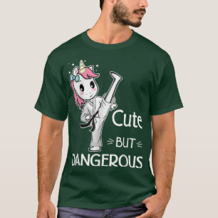 Kute maar gevaarlijk Karate Taekwondo Unicorn Kara T-shirt