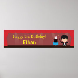 Kute Magical Birthday Party Banner Poster