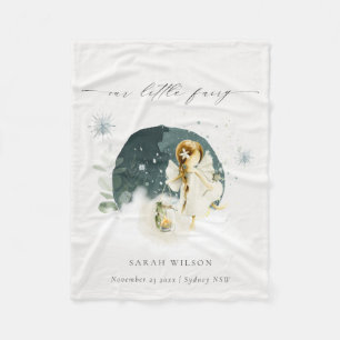 Kute Magical Enchanical Little Garden Fairy Snow Fleece Deken