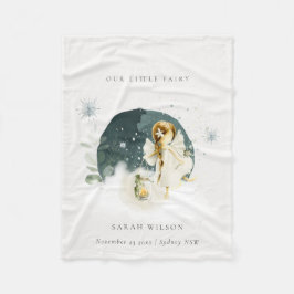 Kute Magical Enchanical Little Garden Fairy Snow Fleece Deken