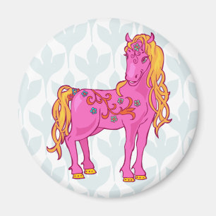 Kute magische paarden met illustratie van de regen magneet