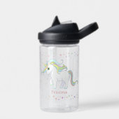 Kute magische unicorn en meerkleurige sterren waterfles (Links)