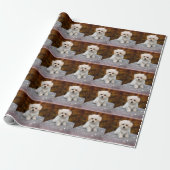 Kute Maltese pap-kerstpapier Cadeaupapier (Uitgerold)