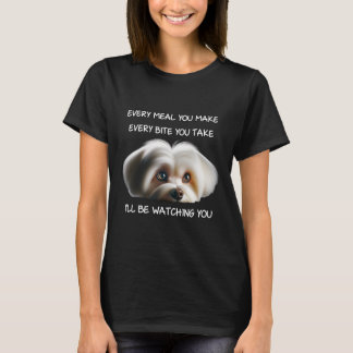 Kute Maltese puppy die de eigenaar van Quote Quote T-shirt