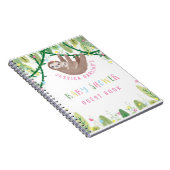 Kute mam en Baby Sloth Guest Book Notitieboek (Rechterzijde)