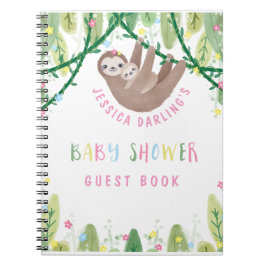 Kute mam en Baby Sloth Guest Book Notitieboek