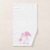 Kute mama en baby flamingo waterverven bad handdoek (Handdoek)