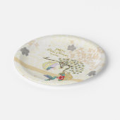 Kute mama en Baby Floral Hummingbird Papieren Bordje (Gekanteld)