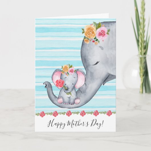 Kute mama en Baby Moederdag Kaart (Voorkant)