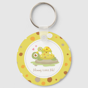 Kute mama en Baby Turtle mama houden van me Sleutelhanger