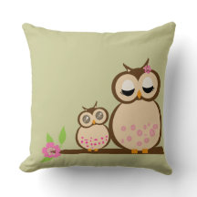 Kute mama en baby uil