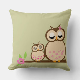 Kute mama en baby uil kussen