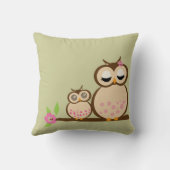 Kute mama en baby uil kussen (Achterkant)