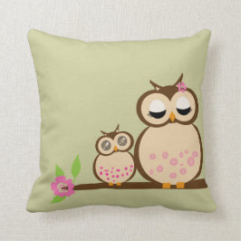 Kute mama en baby uil kussen