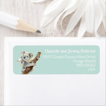 Kute mama en Baby waterverf Koala op lichtgroen